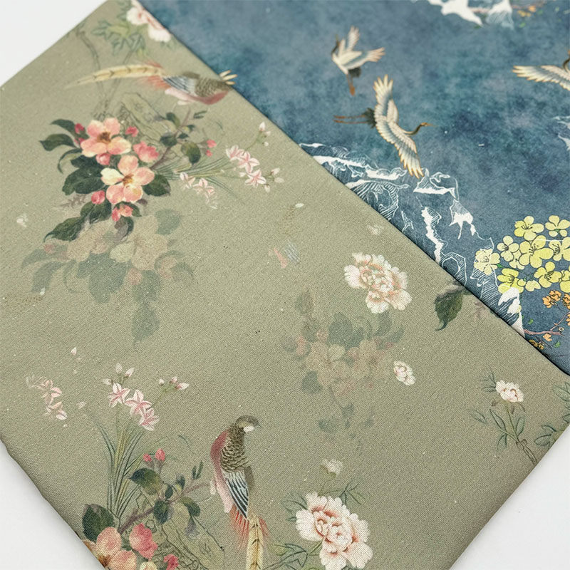Linen Fabric Natural - Chinese Stijl Katoenen Linnen Stof Retro