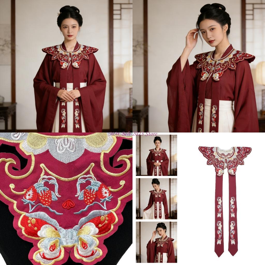 Embroidery Artist - 49ME zachte polyester geborduurde sjaal met
