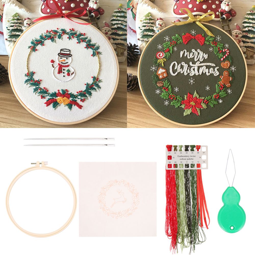 Embroidery Xmas Kits - Kunst Naaien Accessoires Naalddraad Naaldpons Borduurring