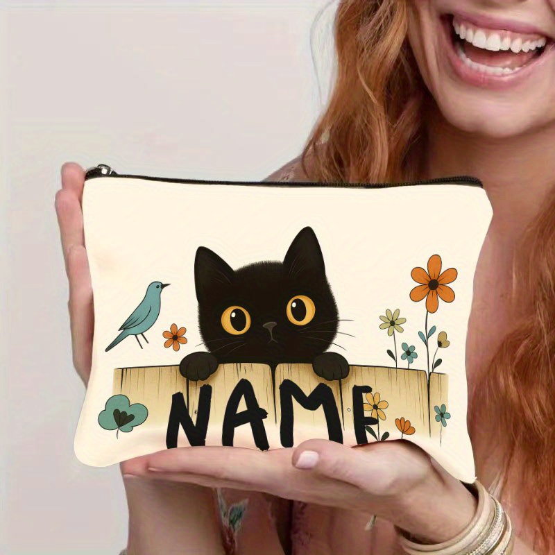 Embroidery Name Designs - Gepersonaliseerde make-uptas met naam/tekst en borduurwerk