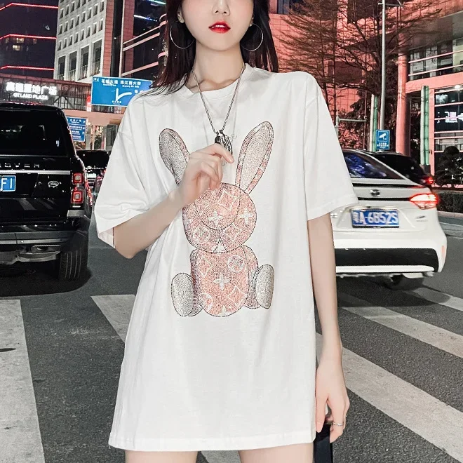 Embroidery Fashion - Zomer casual T-shirt voor dames: T-shirt