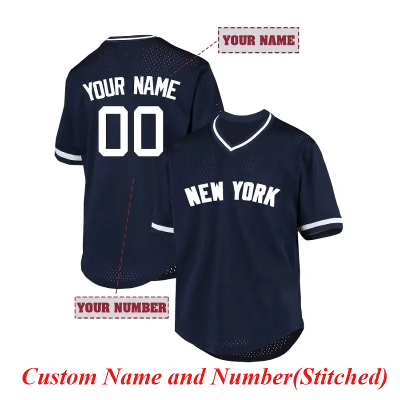 Embroidery Name Designs - Aangepaste naam en nummer ontwerp Honkbalshirt
