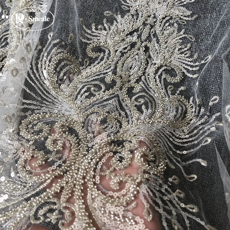 Embroidery Design 3D - 3-ontwerp zilver gecodeerde kralen borduurwerk pailletten