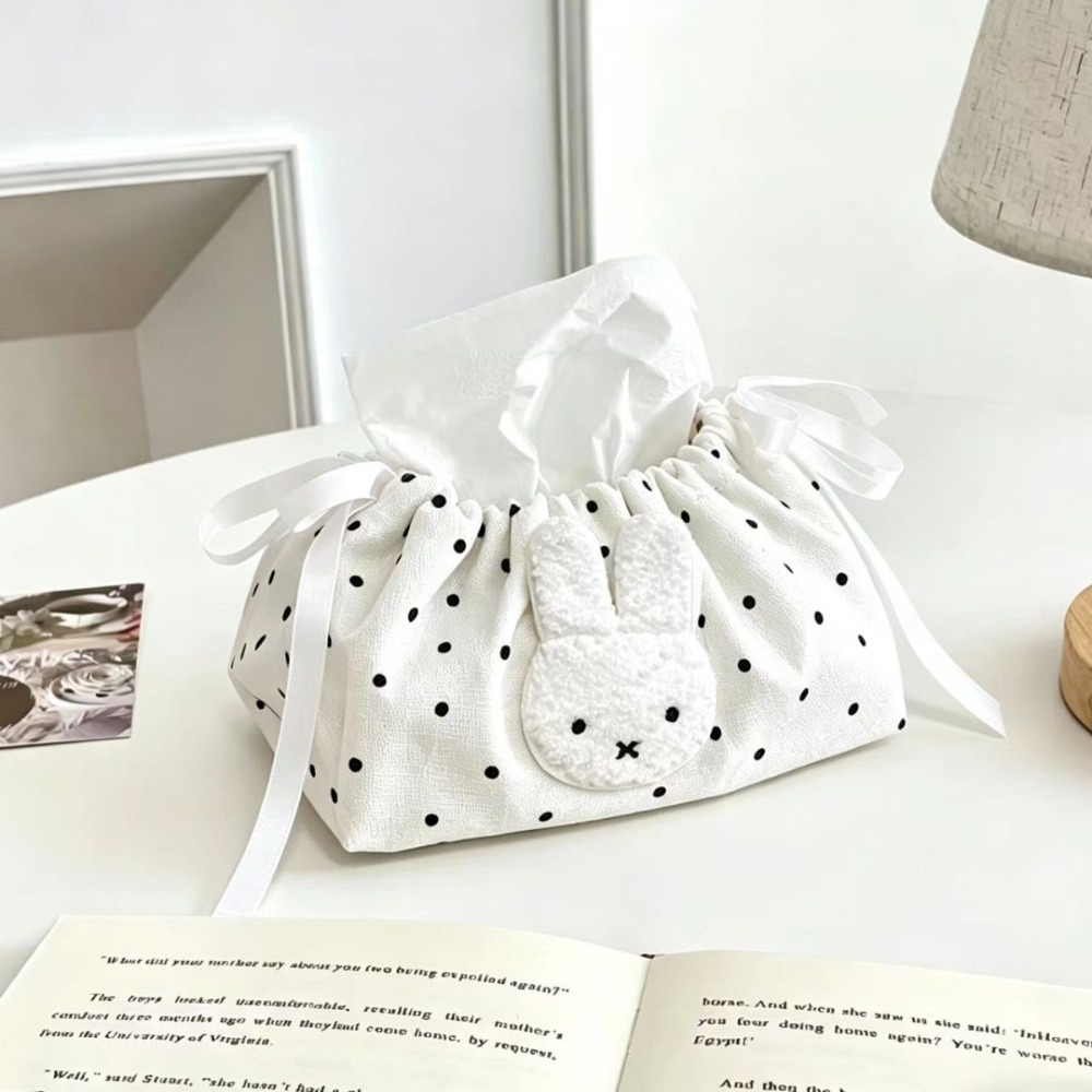 Embroidery Gift Ideas - Schattige Miffy Wave borduurwerk trekkoord tissuebox