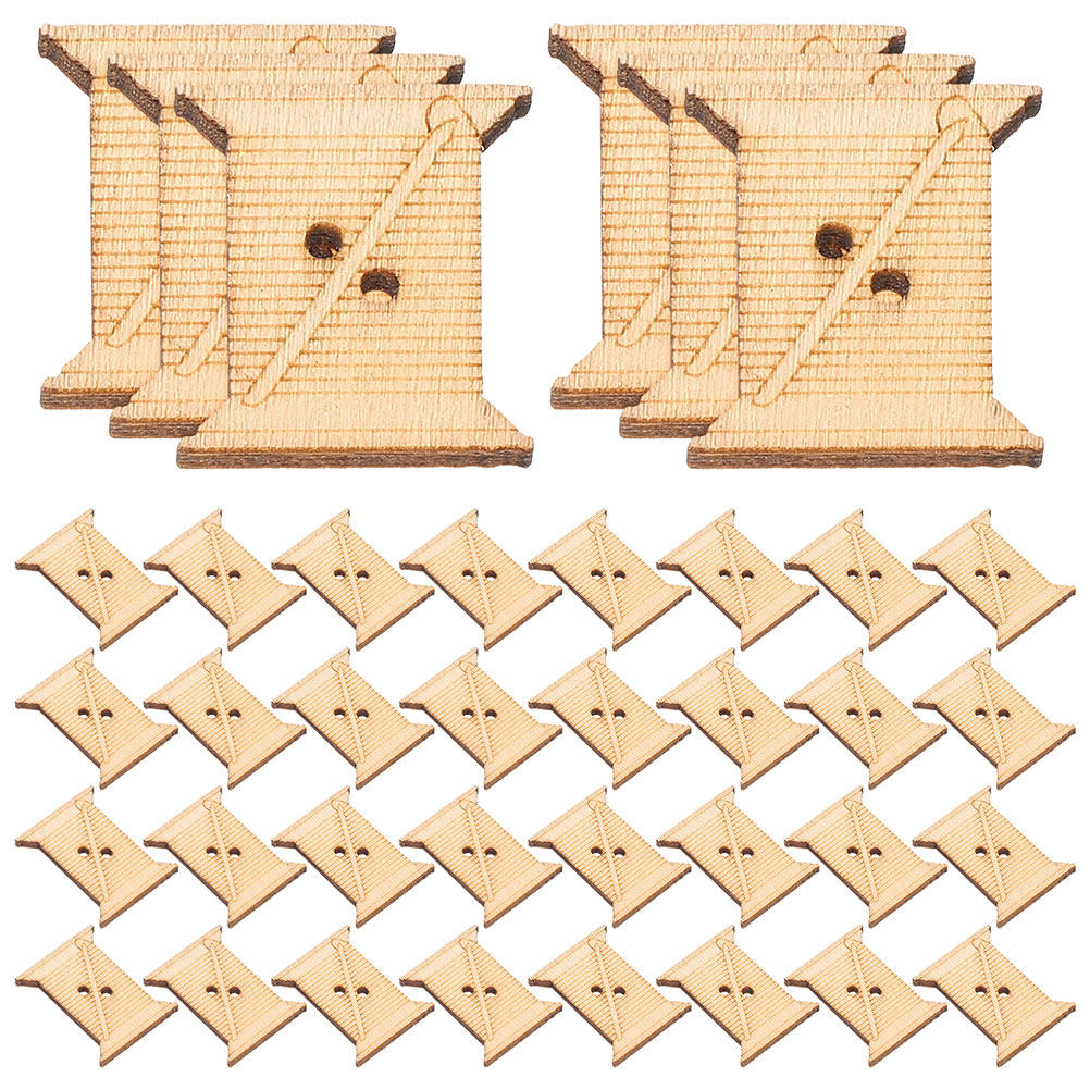 Embroidery Computer - 100 stuks houten borduurgaren spoeltjes draadwikkelkaarten