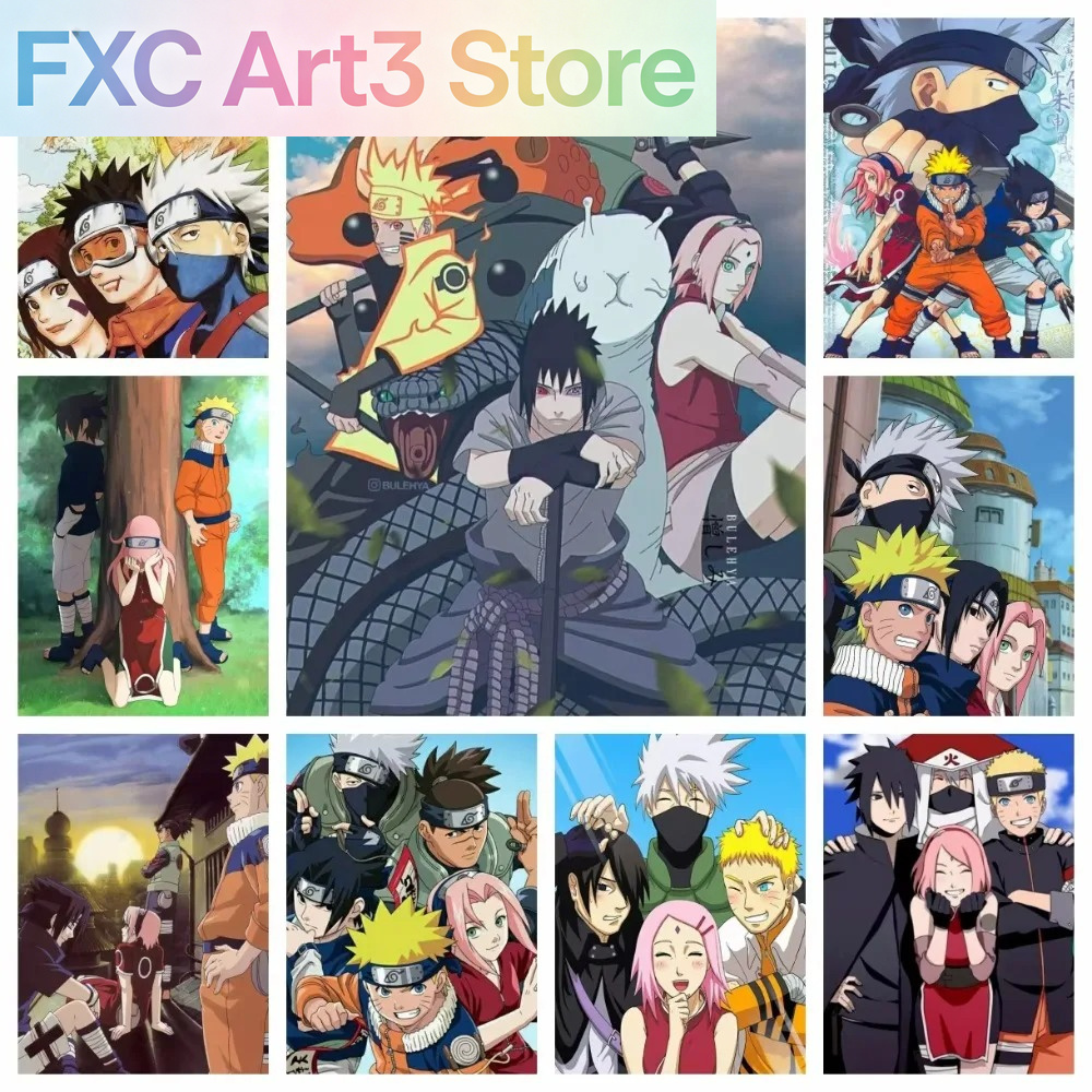 Embroidery Gift - Frameloze 1pc Naruto Class Seven nieuwe