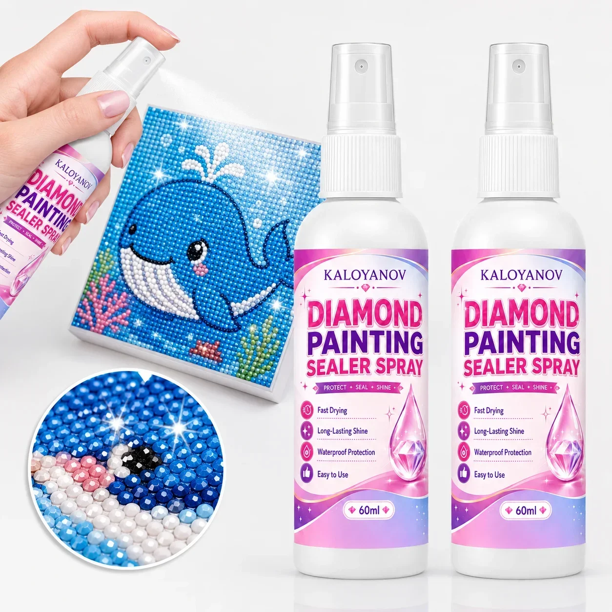 Embroidery Uae - 5D Diamant Schilderij Sealer Spray 60ML,