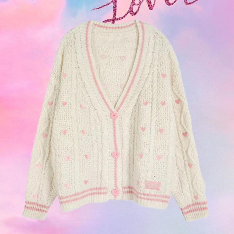 Embroidery Gift Ideas - Lover vest met roze hart knop