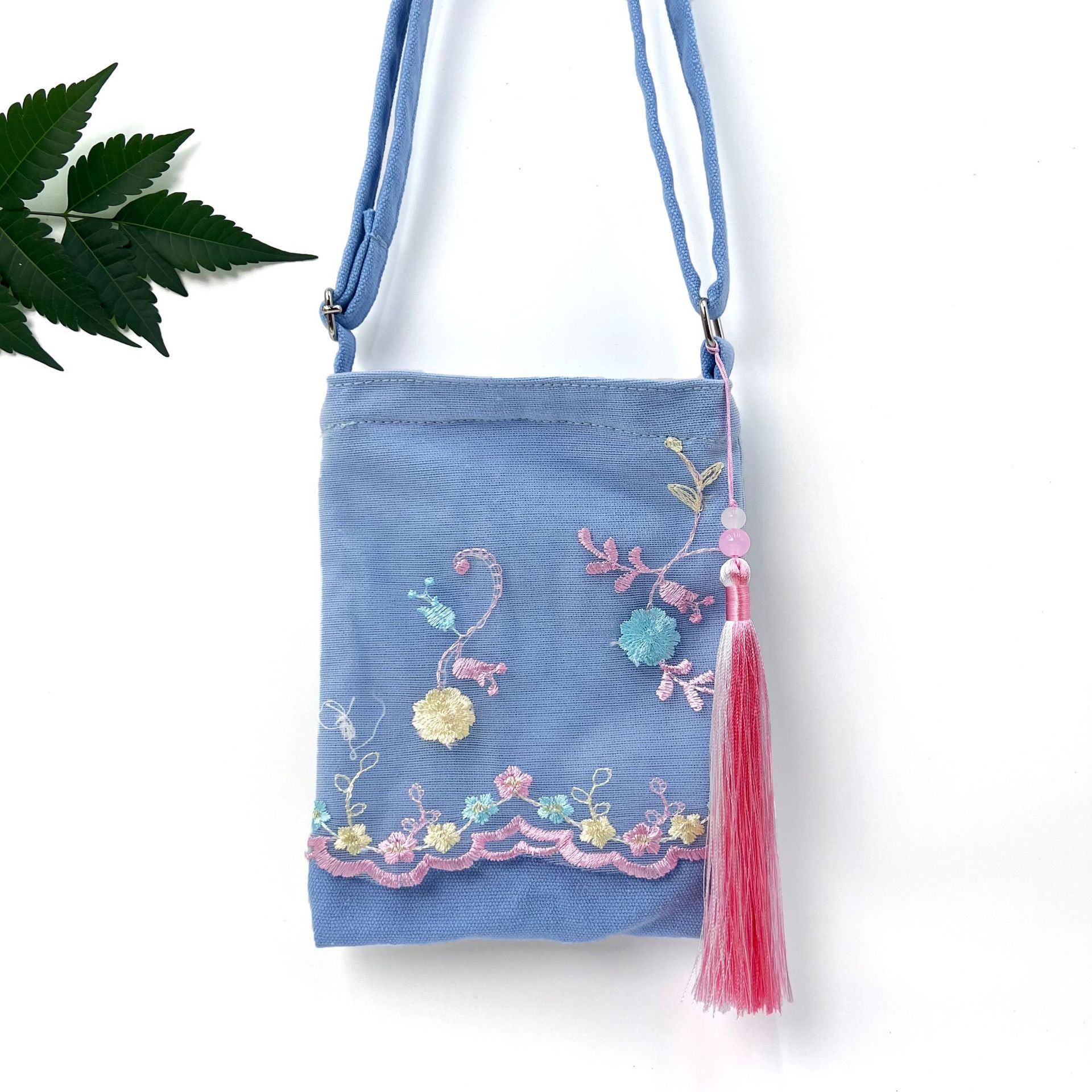 Embroidery Artist - kantborduurwerk mobiele telefoon kleine vierkante tas