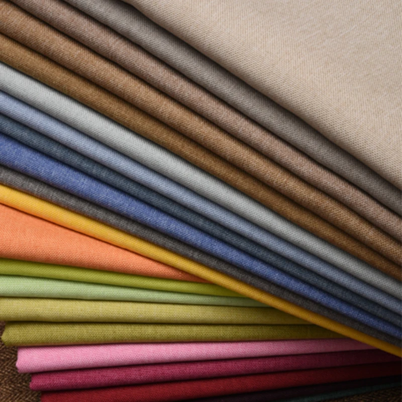 Linen Fabric Natural - Verdikte katoenen linnen stof per meter
