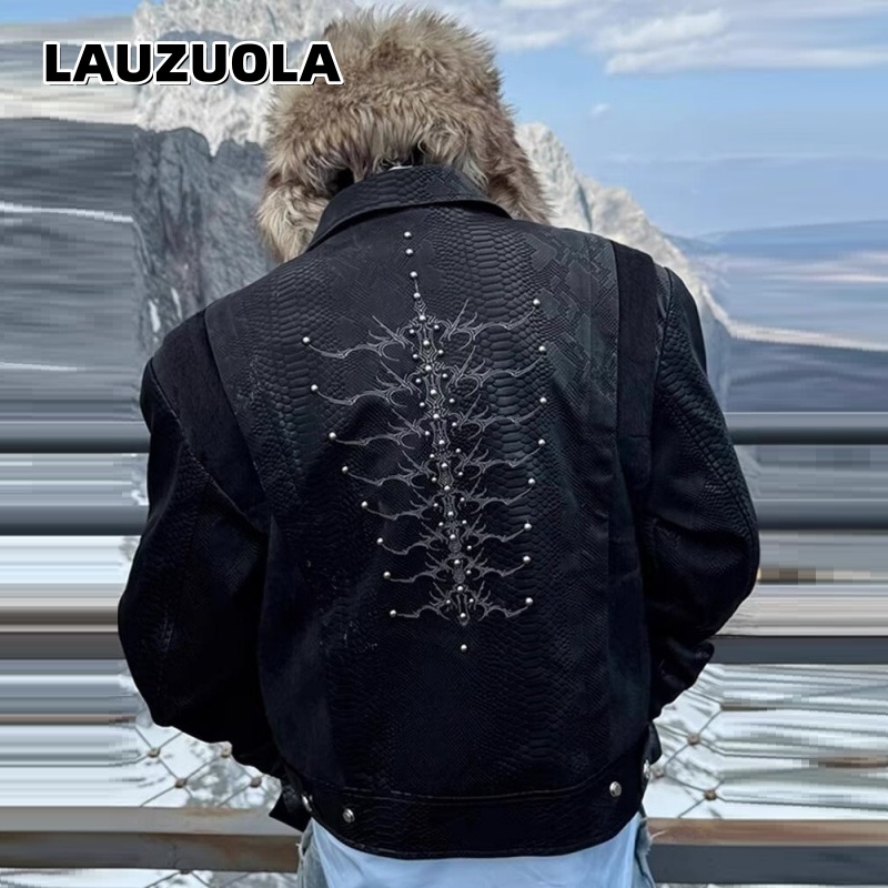 Heren jas met zwarte slangmoti - Embroidery Jacket recensie en prijs