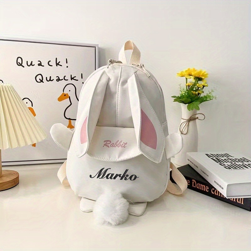 Gepersonaliseerde konijnenrugz - Embroidery Name Designs recensie en prijs