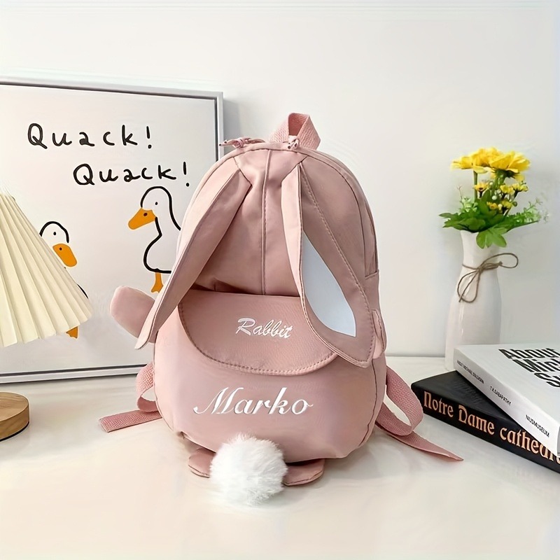 Gepersonaliseerde konijnenrugz - Embroidery Name Designs recensie en prijs
