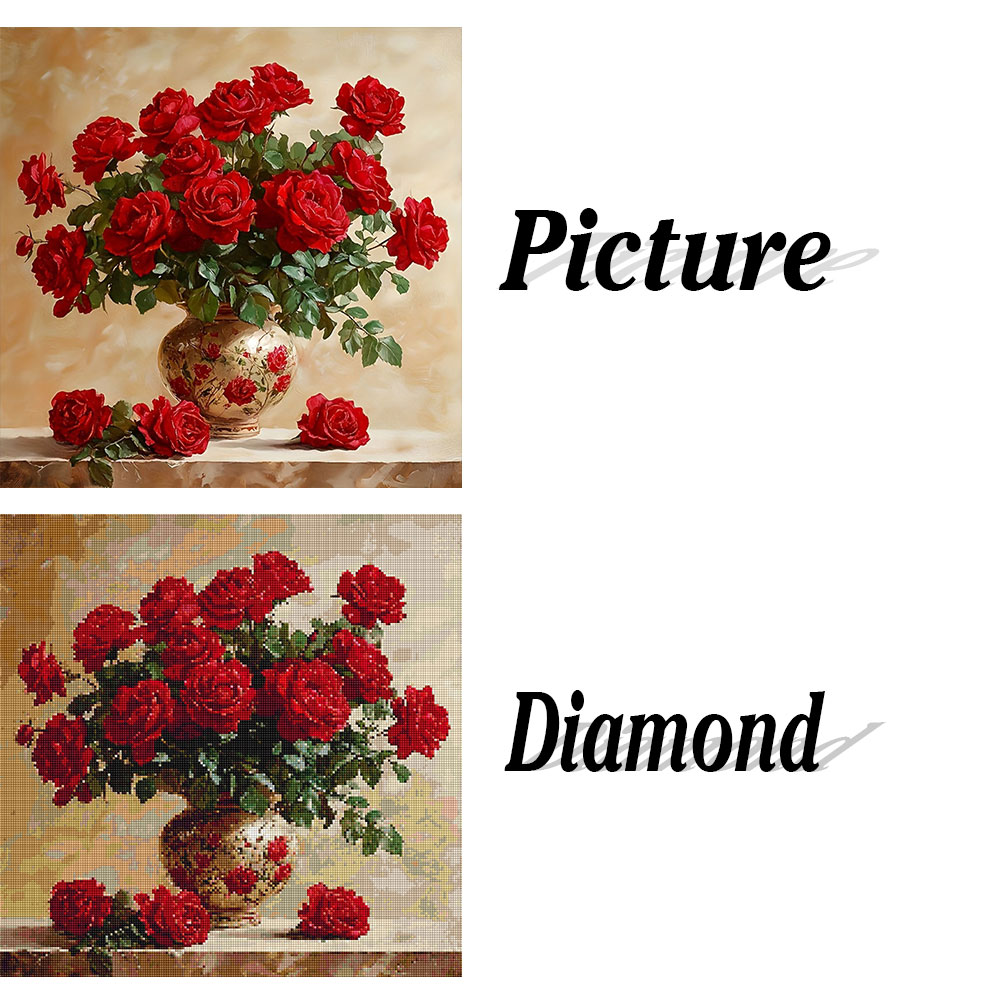 Rose Diamond schilderij volled - Embroidery Uae recensie en prijs