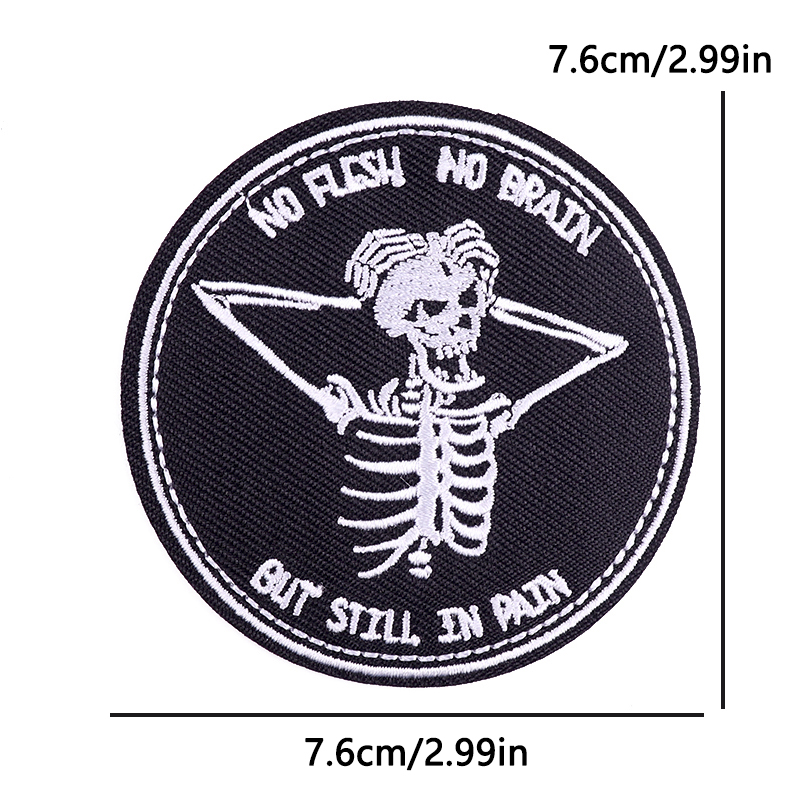 Schedel hoofd borduurwerk patc - Embroidery Design 3D recensie en prijs