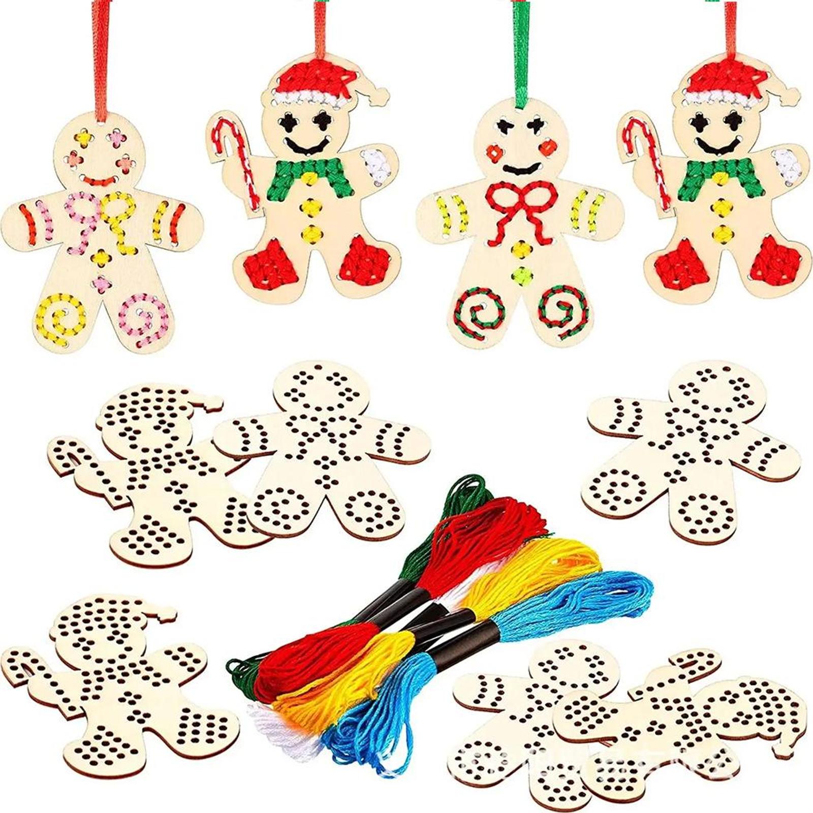 Kruissteek hangende hanger paa - Embroidery Xmas Kits recensie en prijs