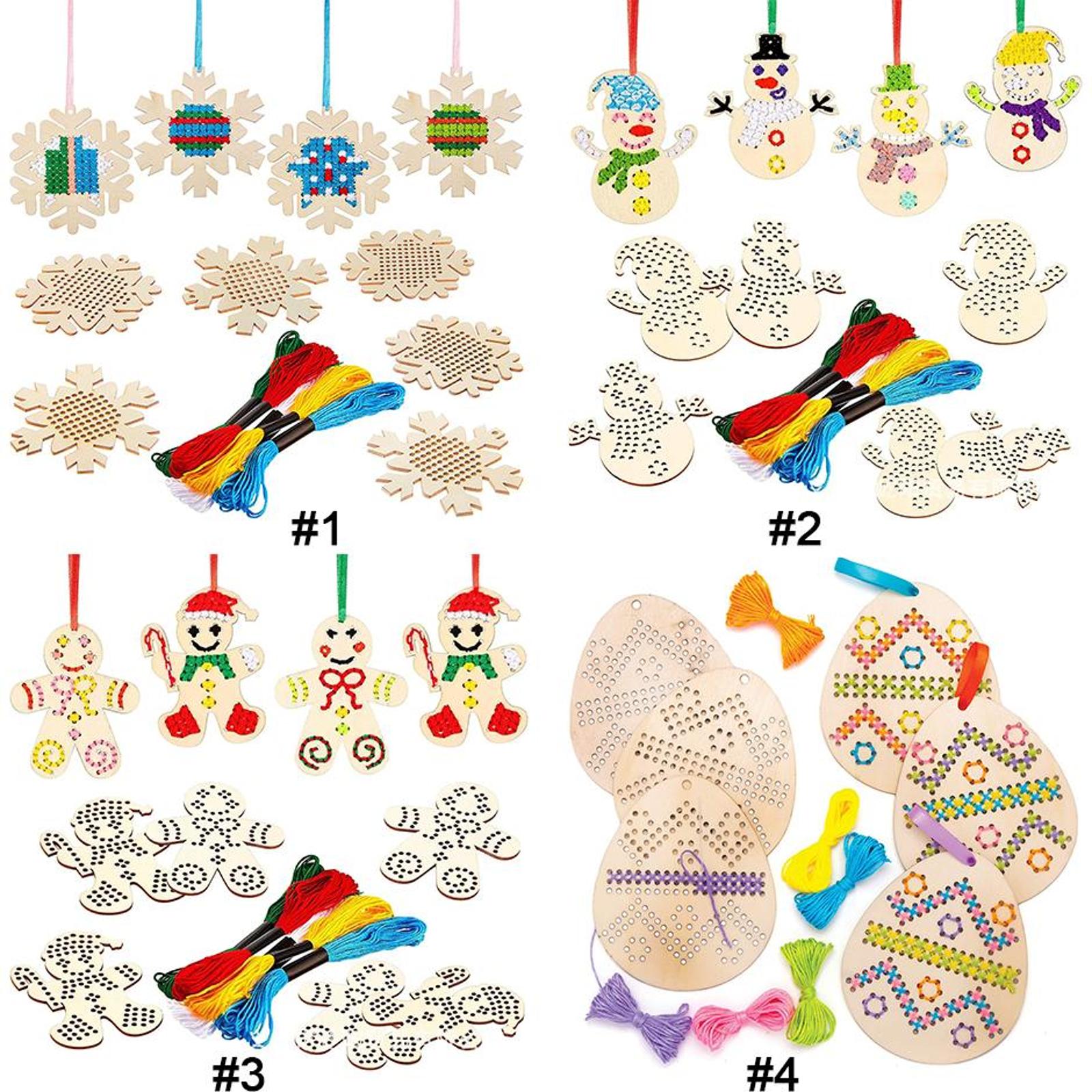 Kruissteek hangende hanger paa - Embroidery Xmas Kits recensie en prijs