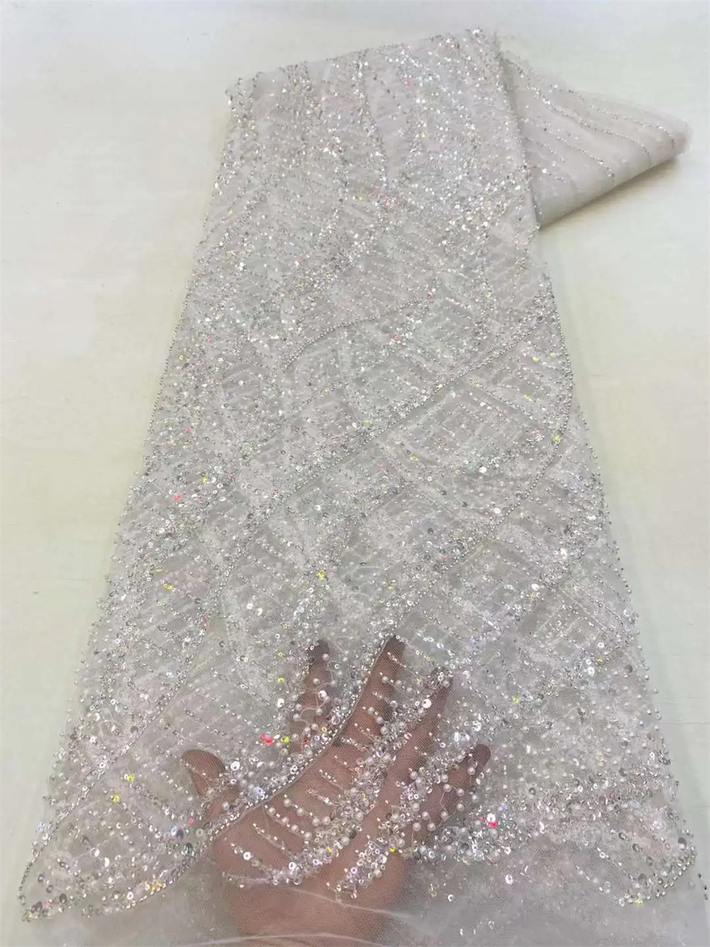 Afrikaanse Pailletten Kralen K - Embroidery Net Fabric recensie en prijs