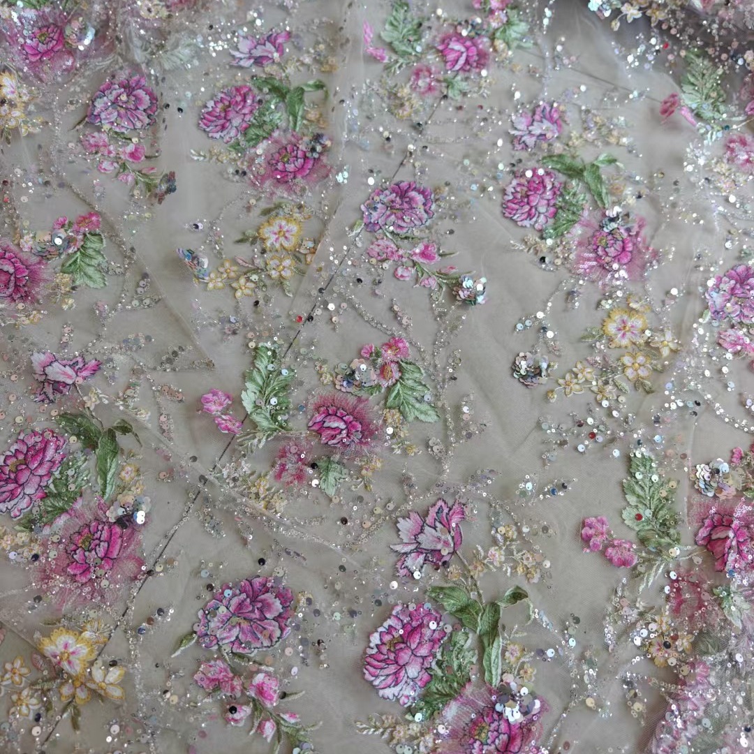 1M 120Cm Breed Luxe Kralen Kan - Embroidery Net Fabric recensie en prijs