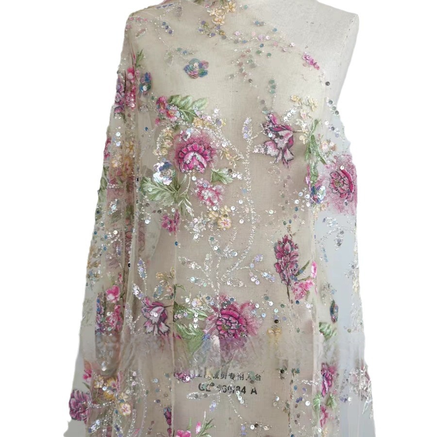 1M 120Cm Breed Luxe Kralen Kan - Embroidery Net Fabric recensie en prijs