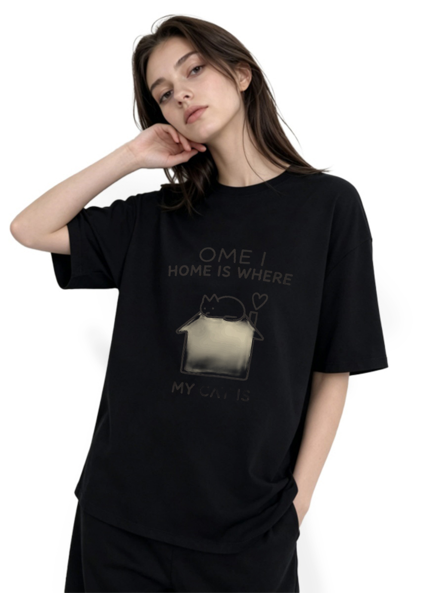 Basic T-shirt Dames Modaal Kat - Embroidery University recensie en prijs