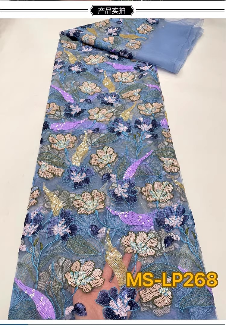 1yard luxe dubbele kleur kraal - Embroidery Net Fabric recensie en prijs