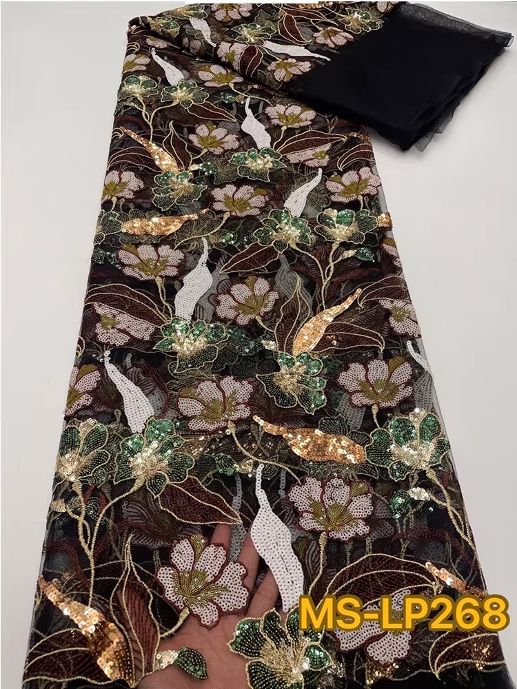 1yard luxe dubbele kleur kraal - Embroidery Net Fabric recensie en prijs