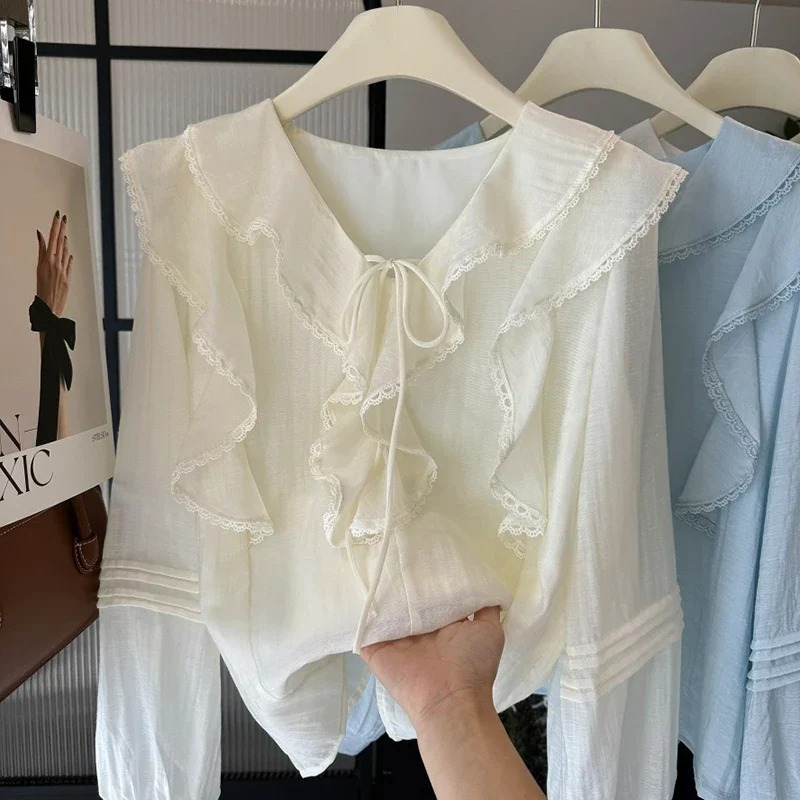 Franse V-hals chique blouse me - Embroidery Origin recensie en prijs