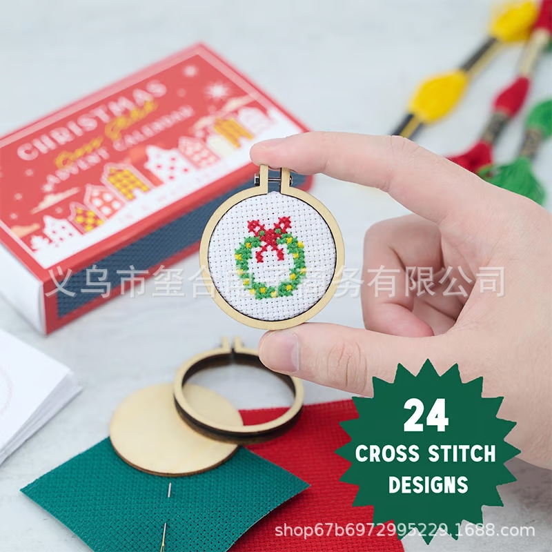DIY Kerst Cross Stitch Advents - Embroidery Xmas Kits recensie en prijs