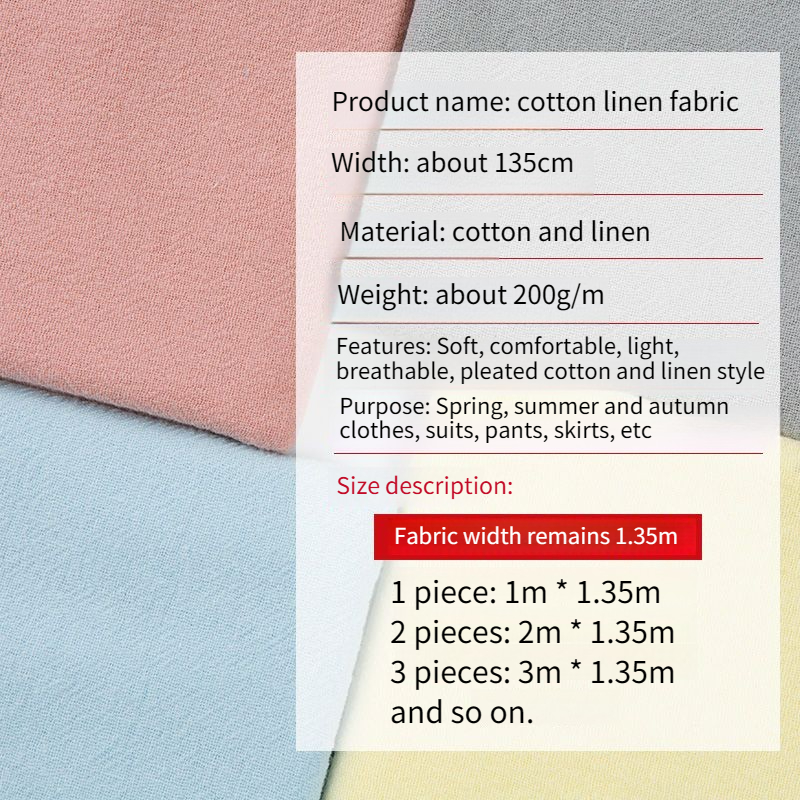Zomer katoen linnen crepe stof - Linen Fabric Natural recensie en prijs